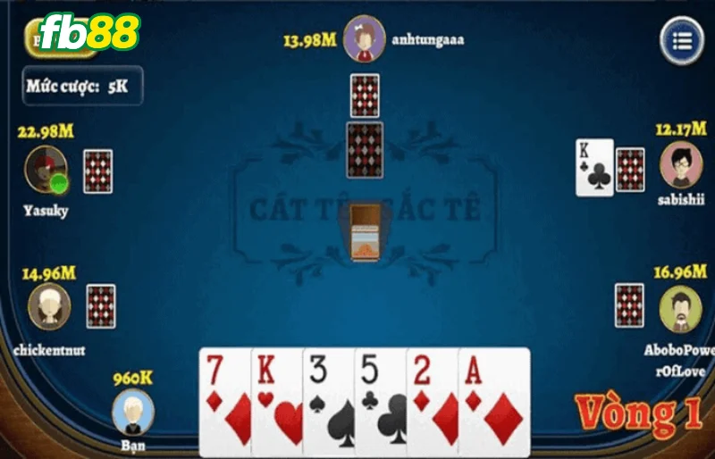 Luật đánh Catte FB88 4 vòng đầu